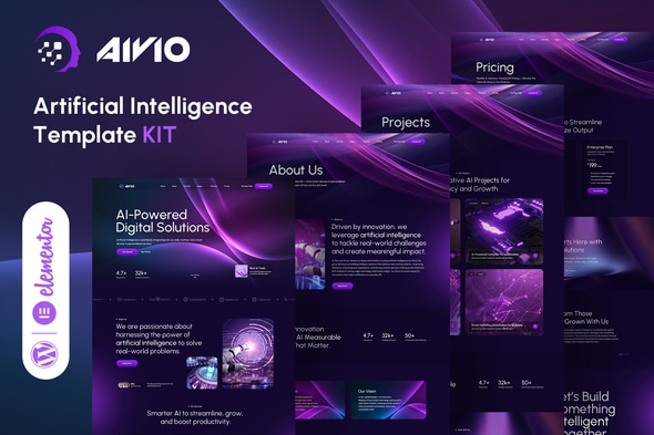 Télécharger Aivio – Artificial Intelligence Elementor Template Kit