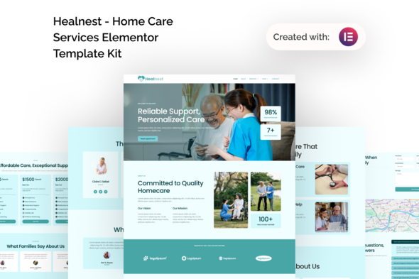 Download Healnest – Home Care Services Elementor Template Kit