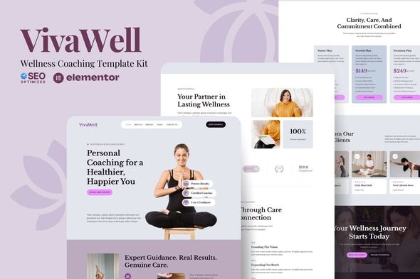 Download VivaWell – Wellness Coaching Elementor Template Kit