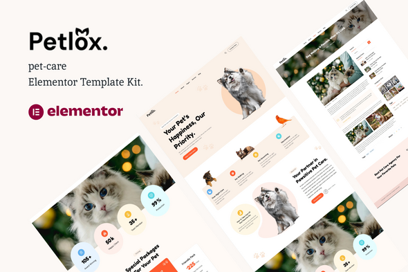 Download Petlox – Pet Care Elementor Template Kit