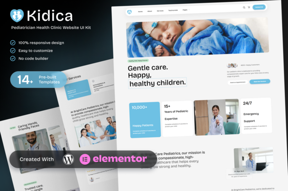 Download Kidica – Pediatrician Health Clinic Elementor Template Kit