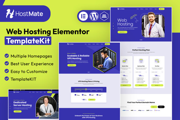 Download HostMate – Web Hosting Elementor Template Kit