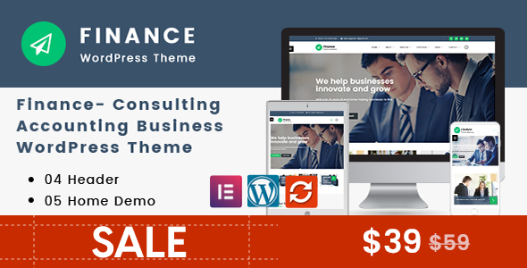 Télécharger Finance – Consulting, Accounting WordPress Theme