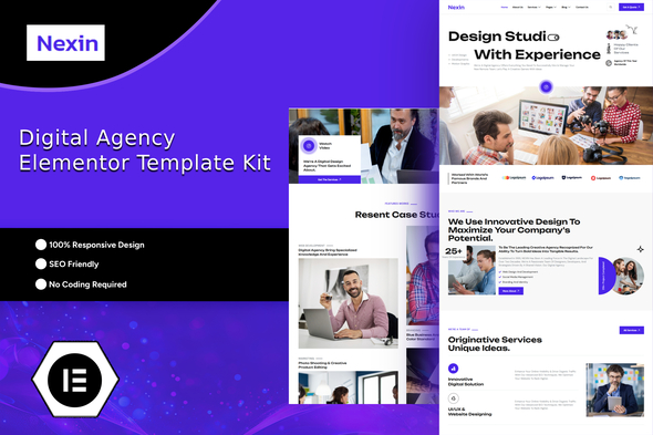 Download Nexin – Creative Digital Agency Elementor Template Kit