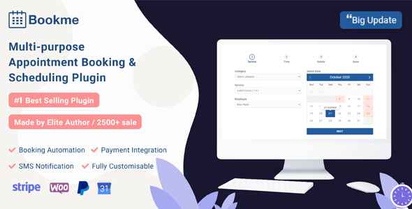 Télécharger Bookme – WordPress Appointment Booking Scheduling Plugin