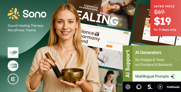 Download Sono – Sound Healing Therapy WordPress Theme