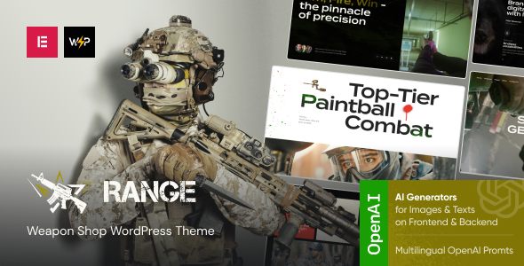 Download Range – Weapon Shop WordPress Theme