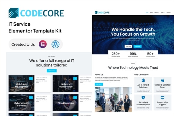 Download Codecore – IT Service Elementor Template Kit