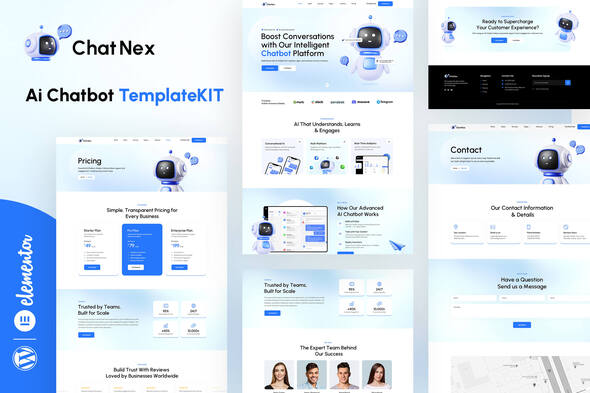 Télécharger ChatNex – AI Chatbot Elementor Template Kit