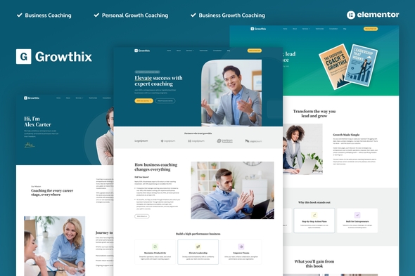 Download Growthix – Business Coach Elementor Pro Template Kit