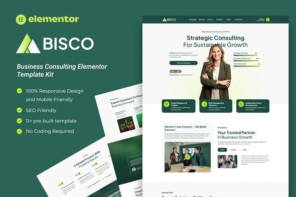 Download Bisco – Business Consulting Elementor Template Kit