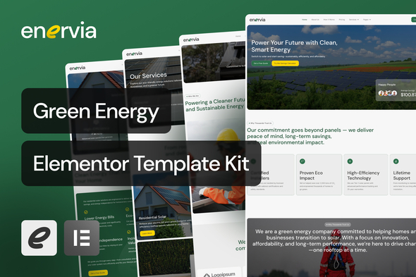 Télécharger Enervia – Green Energy Elementor Template Kit