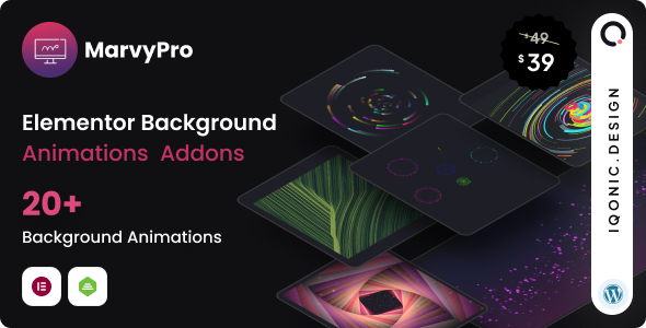 Télécharger MarvyPro – Background Animations for Elementor
