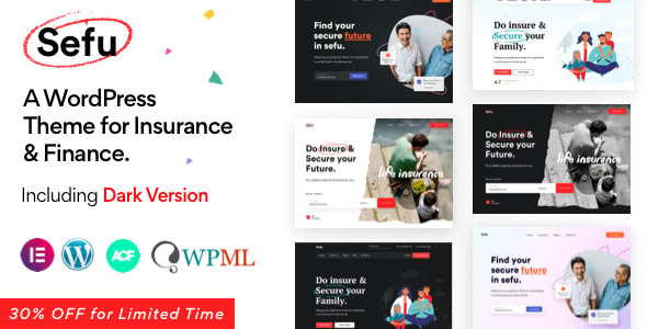 Download Sefu – Insurance & Finance WordPress Theme