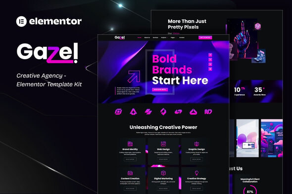 Télécharger Gazel – Creative Agency Elementor Template Kit