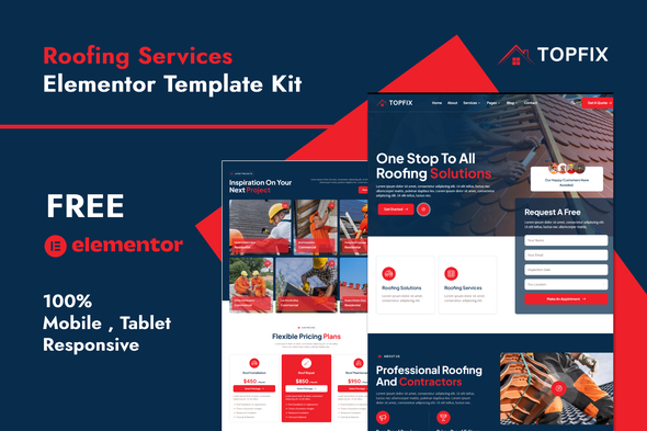 Download Topfix – Roofing Services Elementor Template Kit