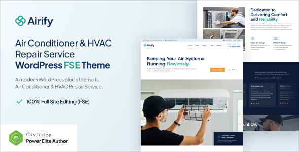 Download Airify – HVAC Repair Service FSE WordPress Theme