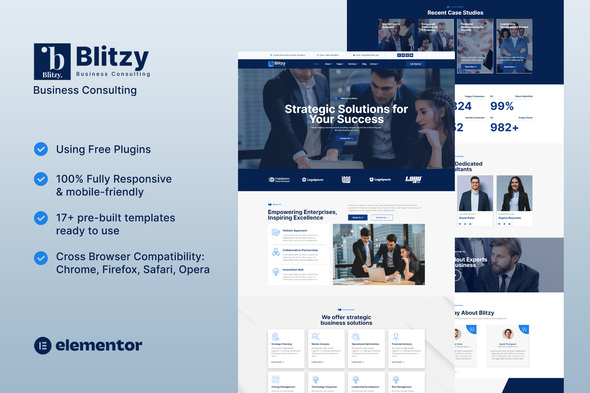 Download Blitzy – Business Consulting Elementor Template Kit