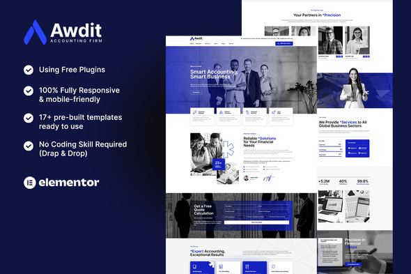 Télécharger Awdit – Accounting Firm Elementor Template Kit