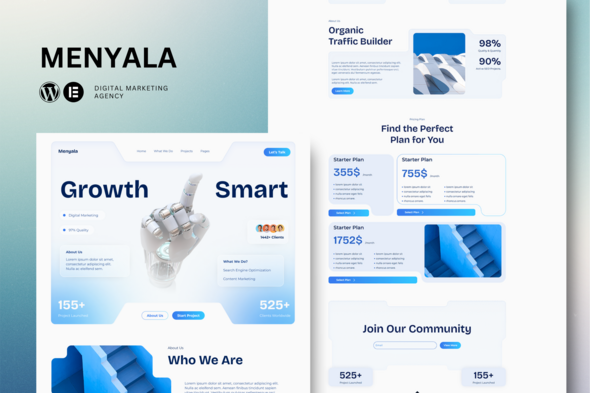 Télécharger Menyala – Digital Marketing Agency Elementor Template Kit