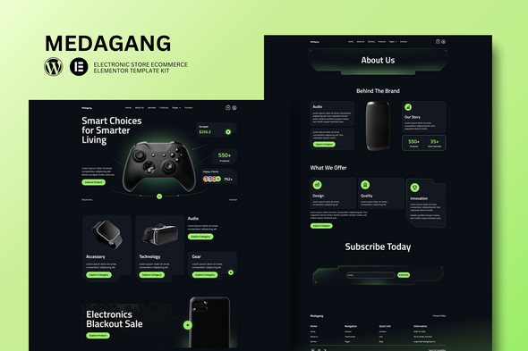 Download Medagang – E-Commerce Electronics Store Elementor Template Kit