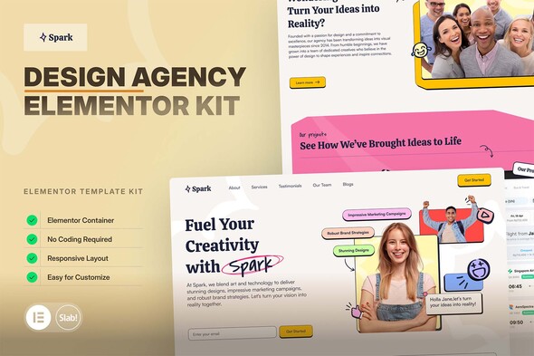 Télécharger Spark – Design Agency Elementor Pro Template Kit