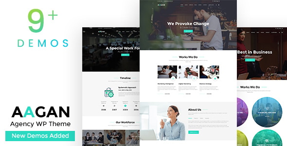Download Aagan – Agency Startup WordPress Theme