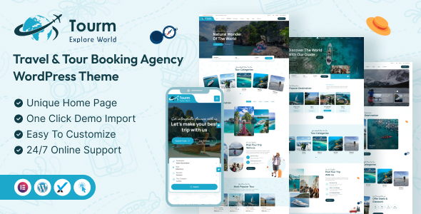 Download Tourm- Travel & Tour Booking Agency WordPress Theme