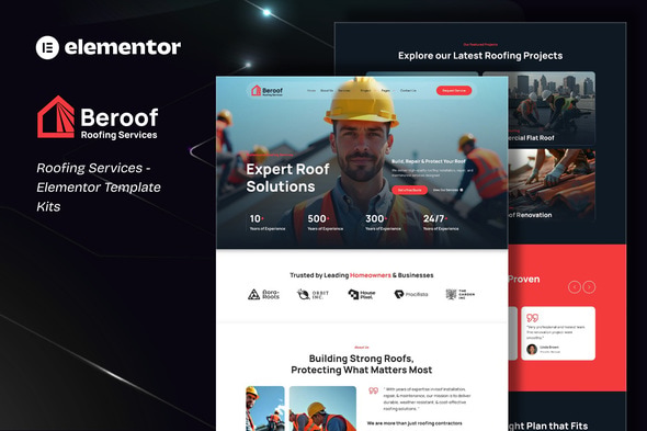 Télécharger Beroof – Roofing Services Elementor Template Kit