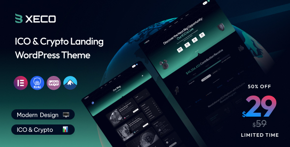 Download Xeco – ICO & Crypto Landing WordPress Theme