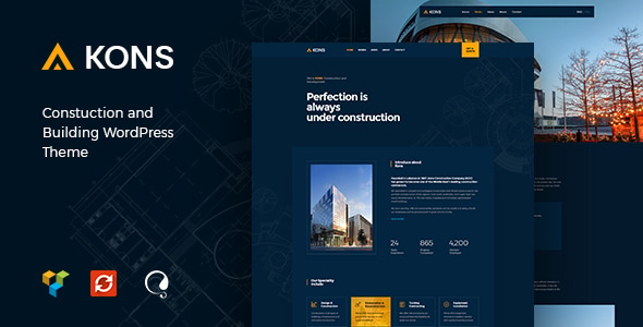 Download Kons – Construction and Building WordPress Theme