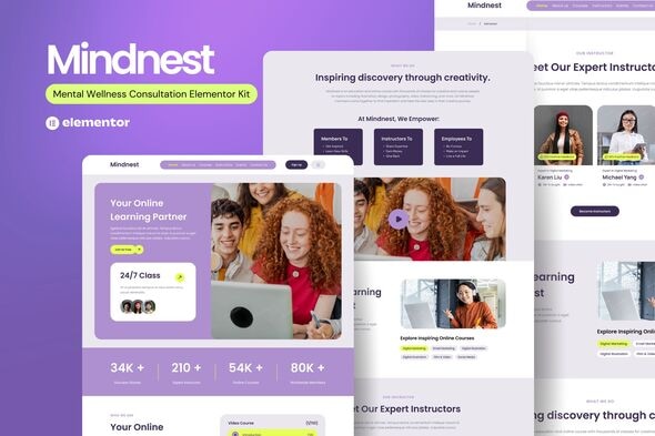 Télécharger Mindnest – Mental Wellness Consultation Elementor Template Kit