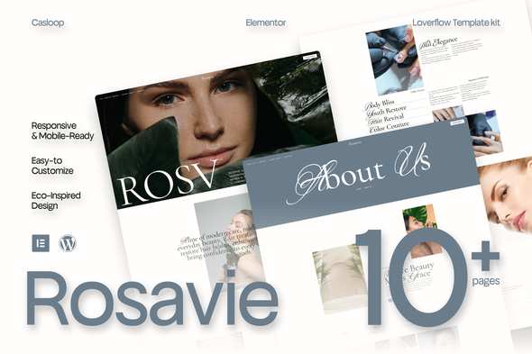 Télécharger Rosavie – Soft Luxe Beauty Salon Elementor Template Kit