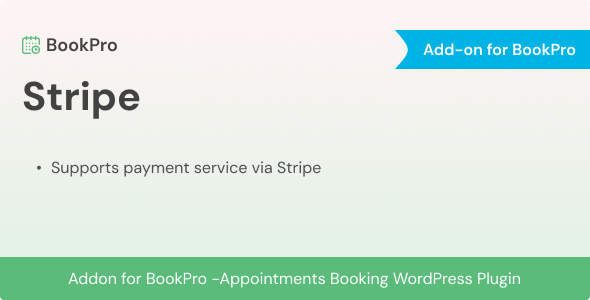 Télécharger Stripe Payment Add-on for BookPro Plugin