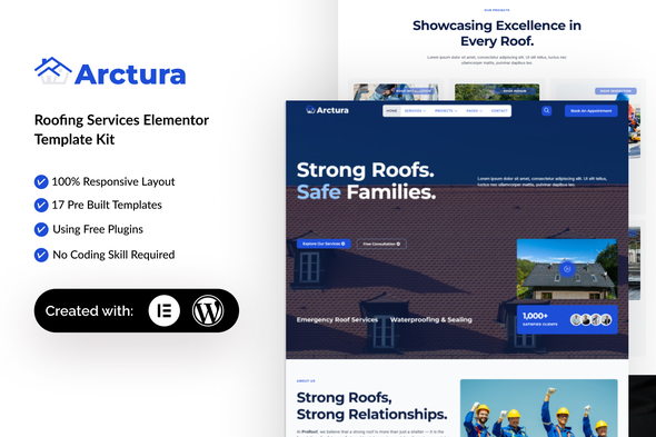 Download Arctura – Roofing Services Elementor Template Kit
