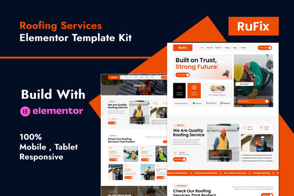 Download Rufix – Roofing Services Elementor Template Kit
