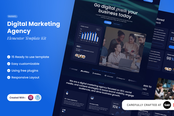 Download Marketify – Digital Marketing Agency Elementor Template Kit