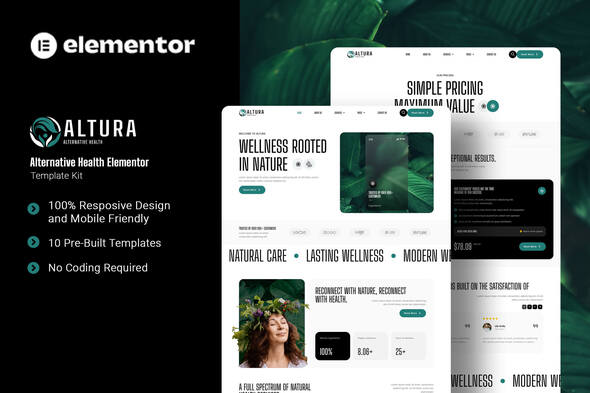 Télécharger Altura – Alternative Health Elementor Template Kit