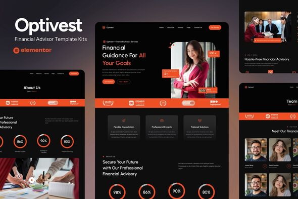 Télécharger Optivest – Financial Advisor Elementor Template Kit