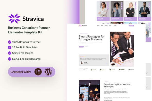 Download Stravica – Business Consultant Elementor Template Kit