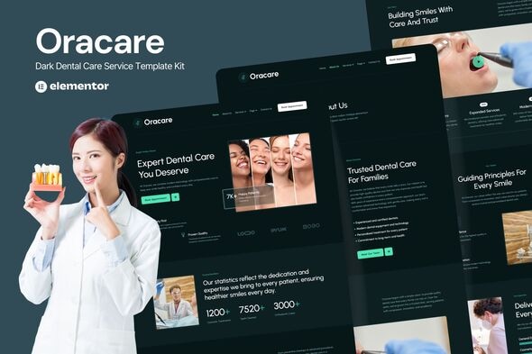 Télécharger Oracare – Dental Care Service Website Elementor Template Kits