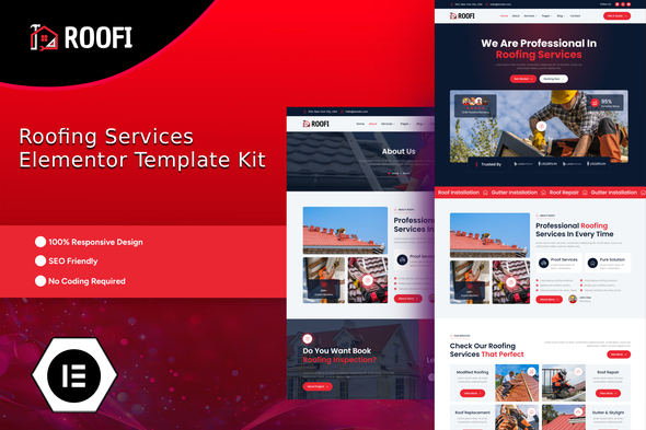 Download Roofi – Roofing Services Elementor Template Kit