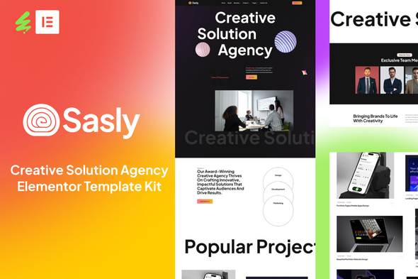 Download Sasly – Creative Solution Solution Elementor Template Kit