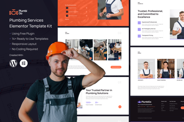 Download PlumbiGo – Plumbing Services Elementor Template Kit