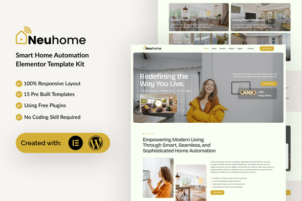 Télécharger Neuhome – Smart Home Automation Elementor Template Kit