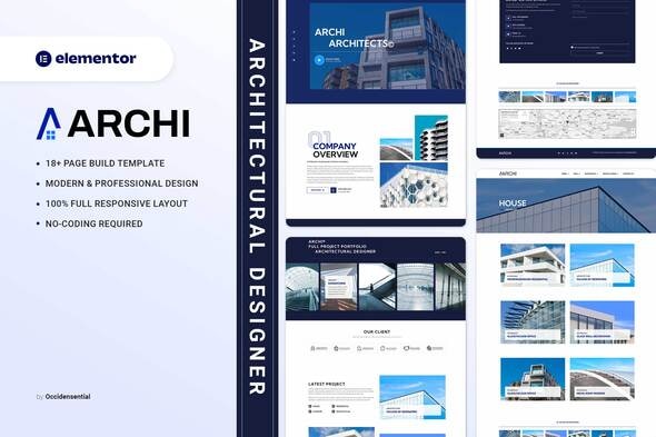 Download Archi – Senior Architectural Designer Elementor Template Kit