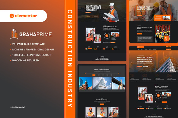 Télécharger GrahaPrime – Construction Industry Elementor Template Kit