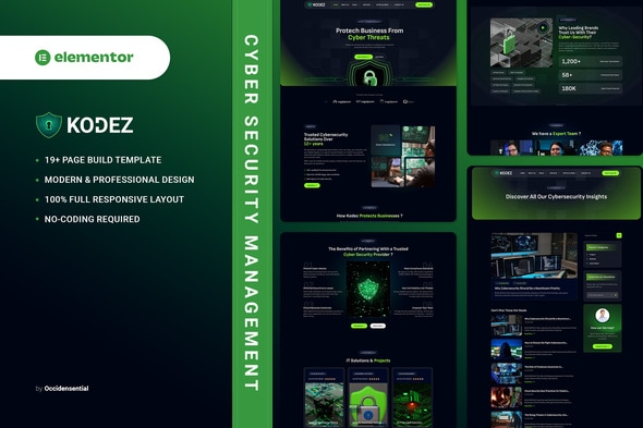 Download Kodez – Cyber Security Management Elementor Template Kit