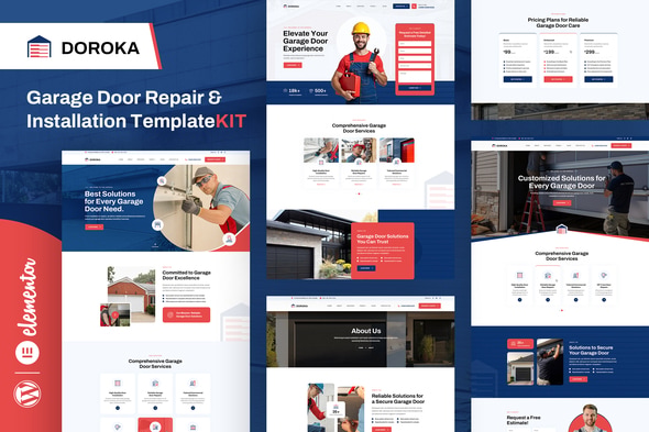 Download Doroka | Garage Door Repair Elementor Template Kit
