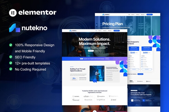 Télécharger Nutekno – IT Services Company Elementor Pro Template Kit